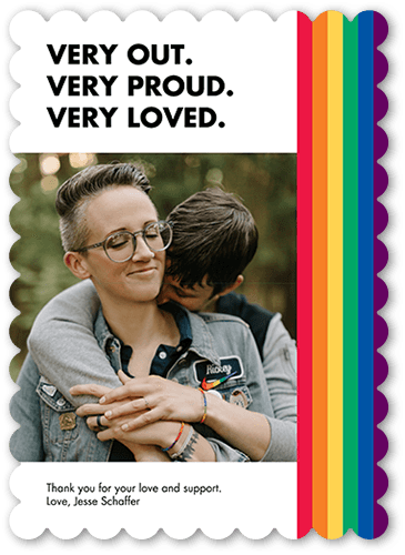 Very Proud 5x7 White  Pride Card