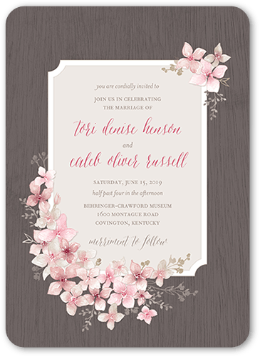 Elegant Pink Wedding Invitations