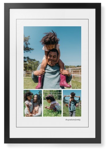 Framed Prints: Modern Hero Gallery Of Four Portrait Black Contemporary Frame White Top Mat Black Bottom Mat 20x30 4 Photos Shutterfly