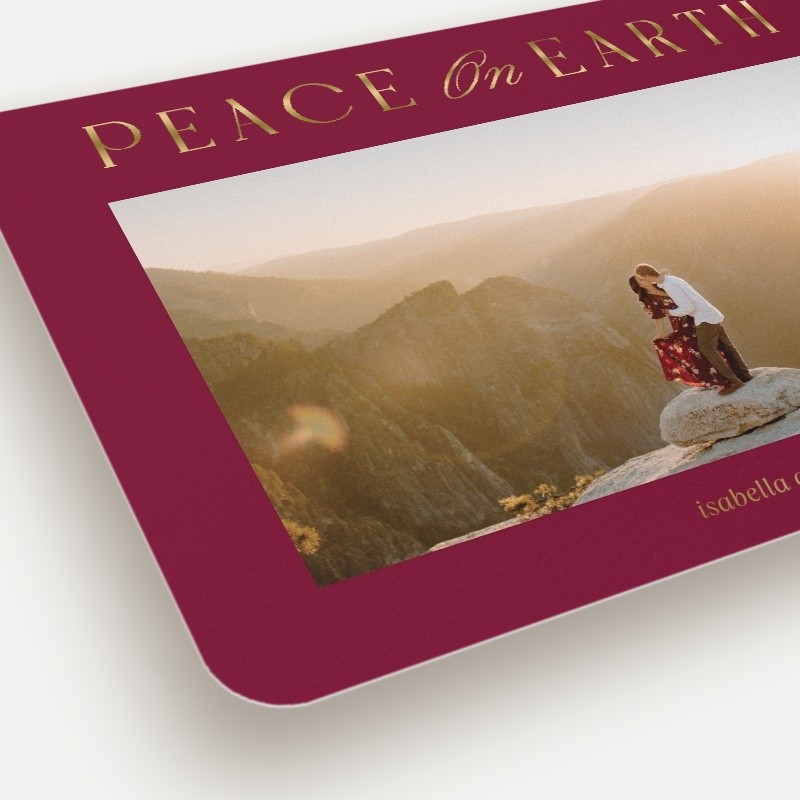 Luminous Peace Religious Christmas Card