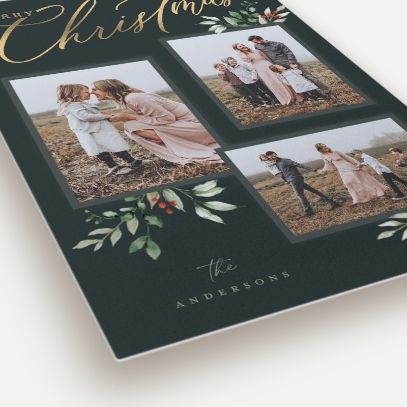 Script and Snapshots Holiday Card