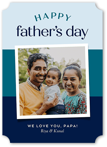 Framed Colors 5x7 Blue  Father's Day Card