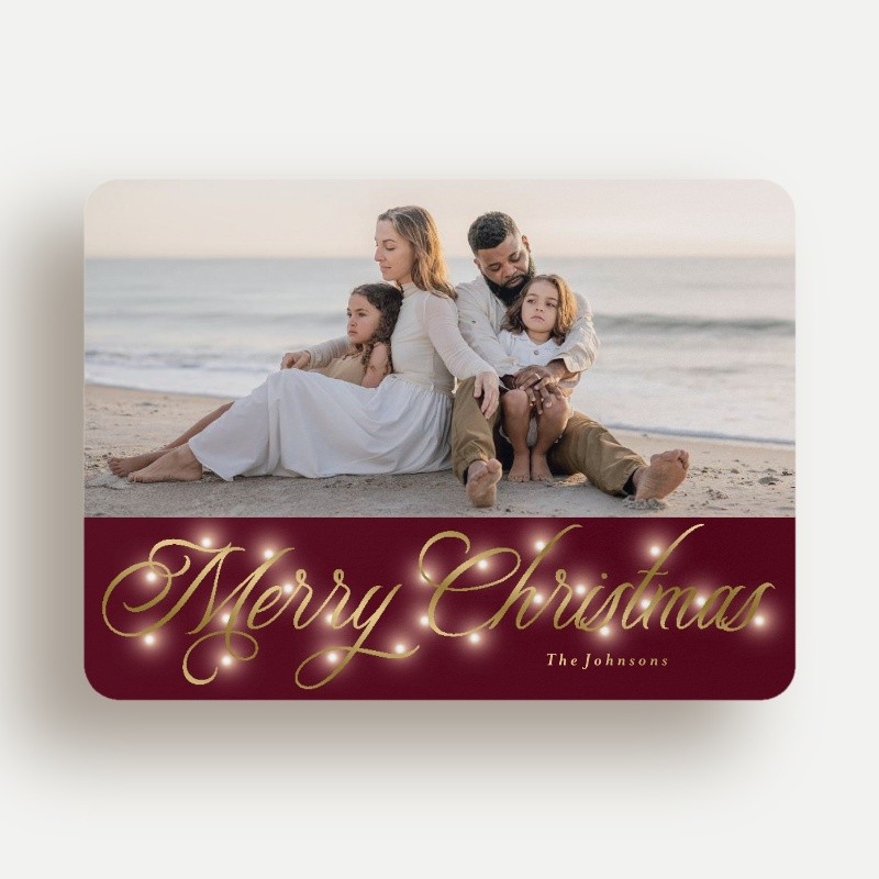 Glowing Flourish Holiday Card