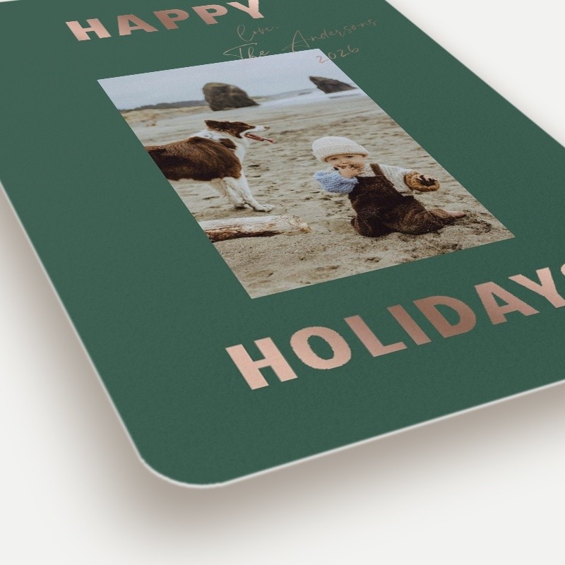 Modern Signature Holiday Card