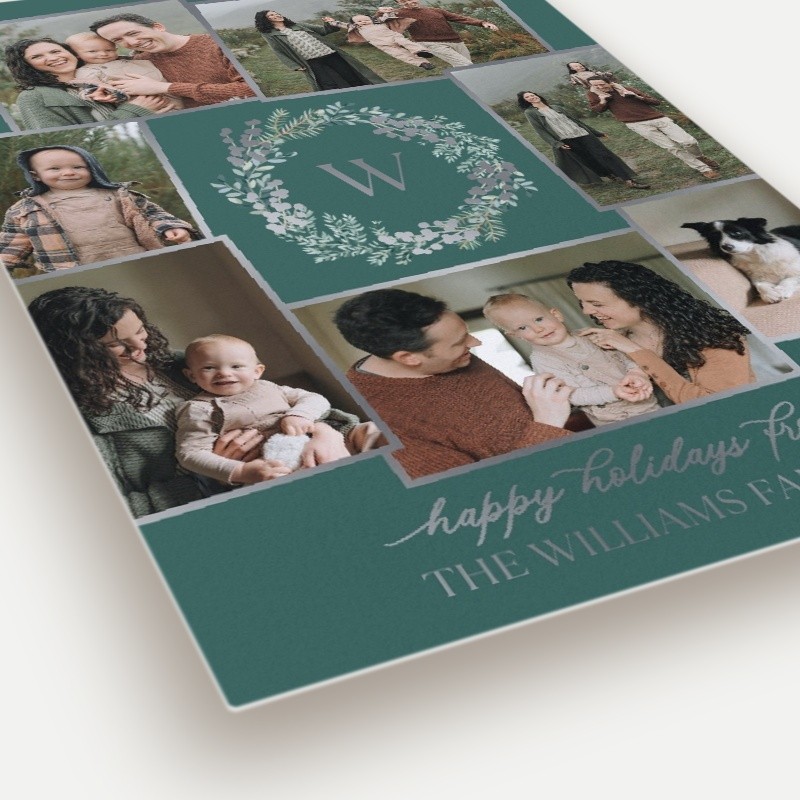 Wreath Monogram Holiday Card