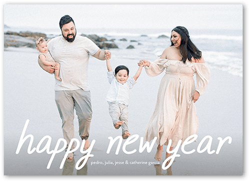 Wholesome Handwriting 5x7 White  Holiday Card