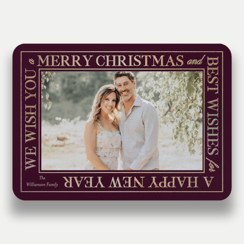Wrapped Wishes Holiday Card