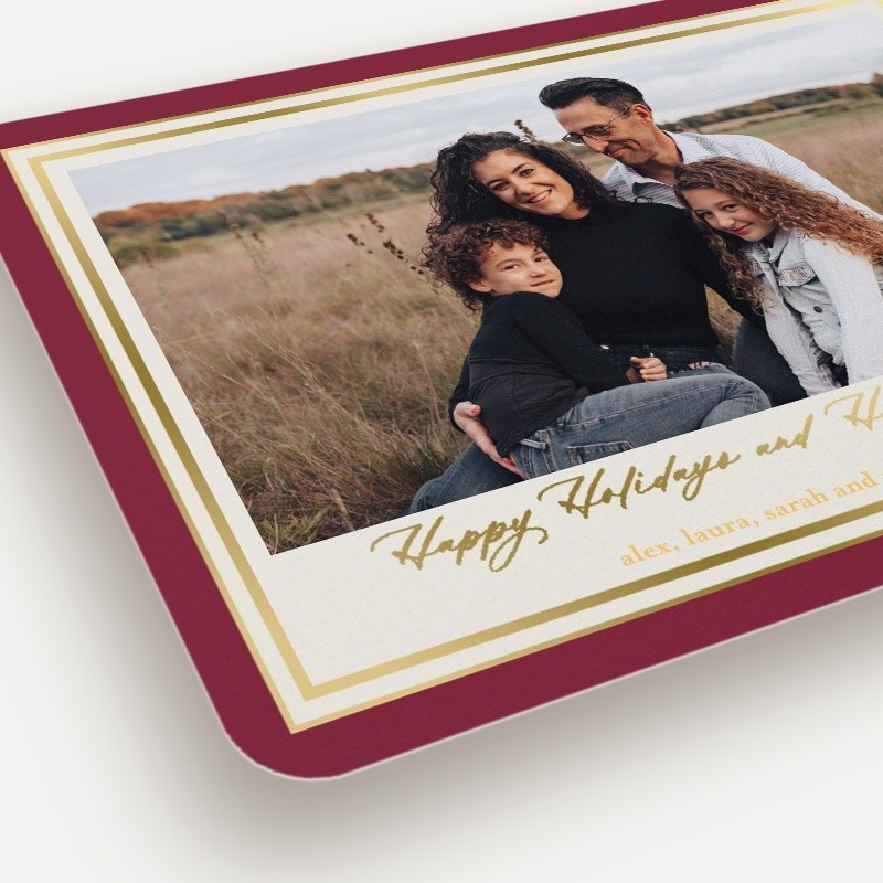 Classic Matted Frame Holiday Card