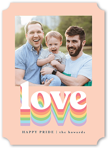 Love Rainbow 5x7 Beige  Pride Card