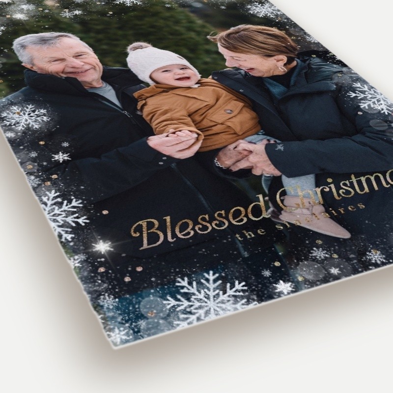 Falling Snowflakes Holiday Card