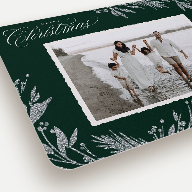 Shimmering Botanical Holiday Card