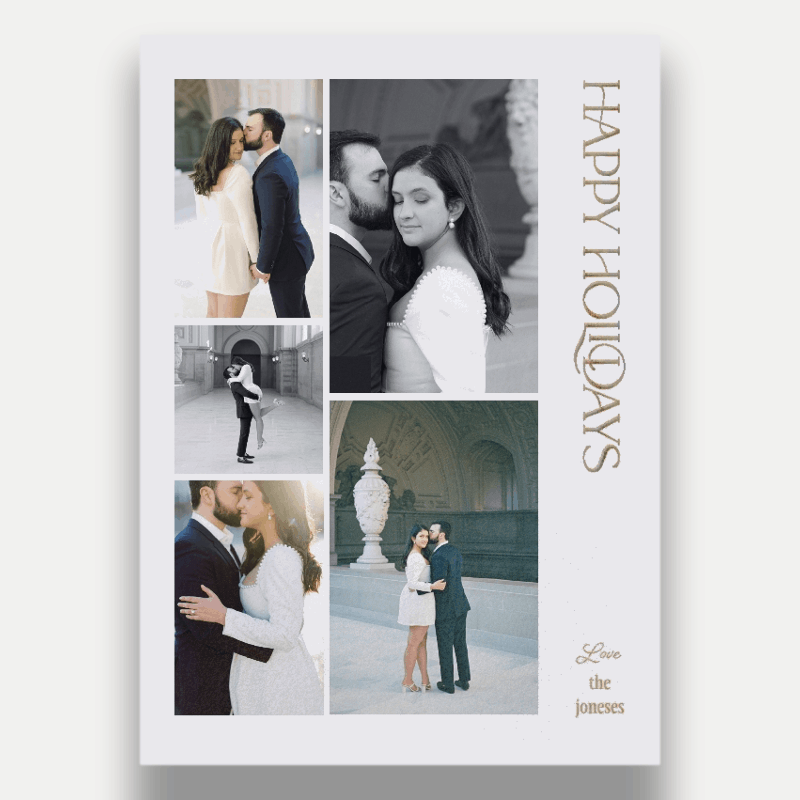 Vertical Swash Holiday Card