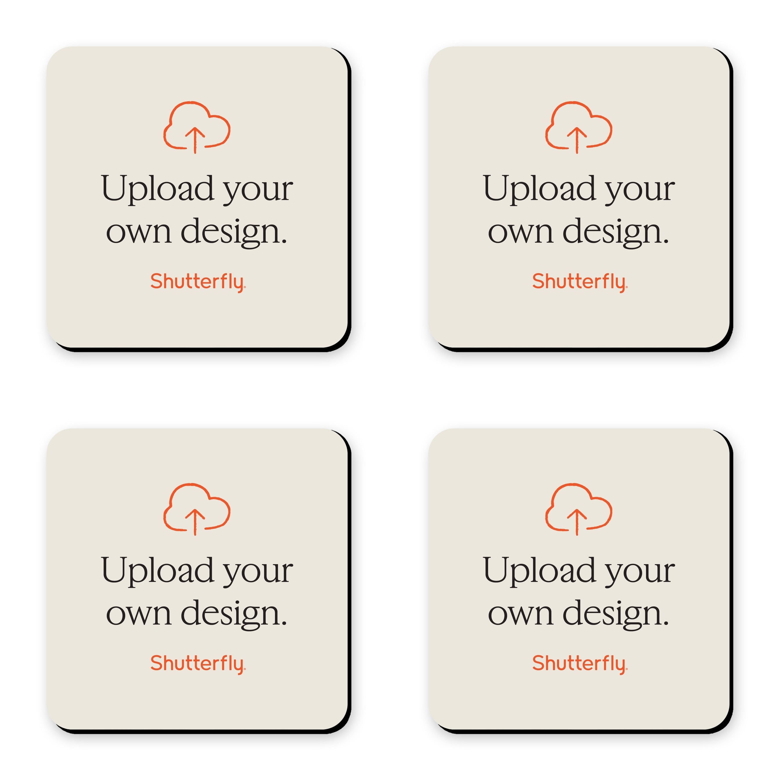 Upload Your Own Design Coasters Upload Your Own Design 4x4 Multicolor Coasters