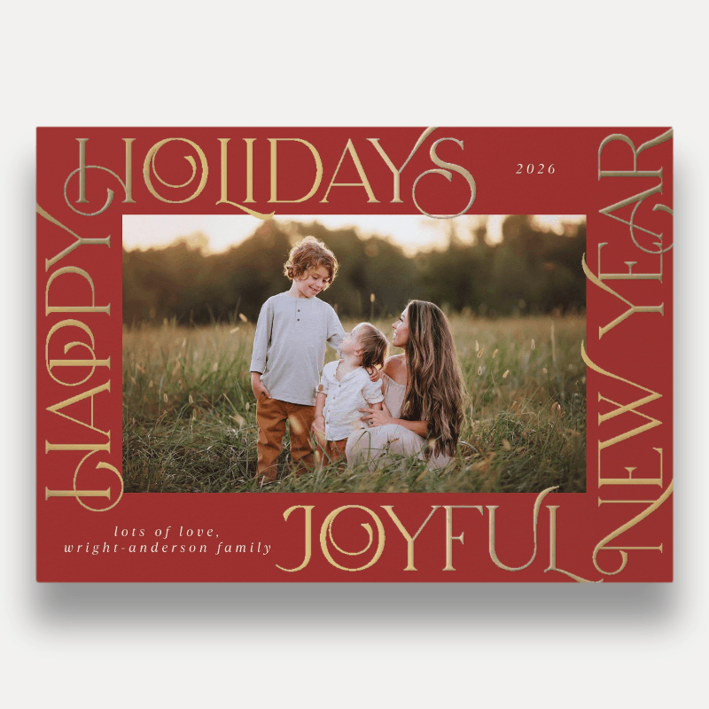 Word Frame Holiday Card
