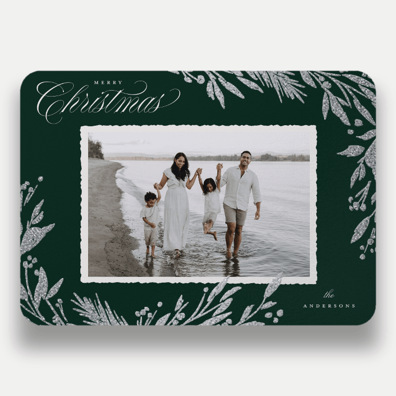 Shimmering Botanical Holiday Card