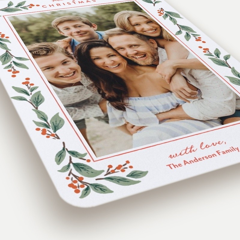 Botanical Border Holiday Card