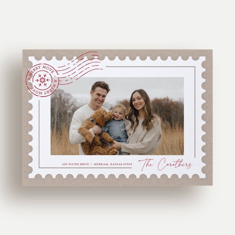 Merry Postmark Moving Announcement