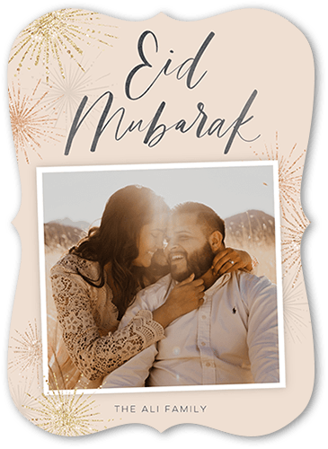 Bold Sparks 5x7 Beige  Eid Card