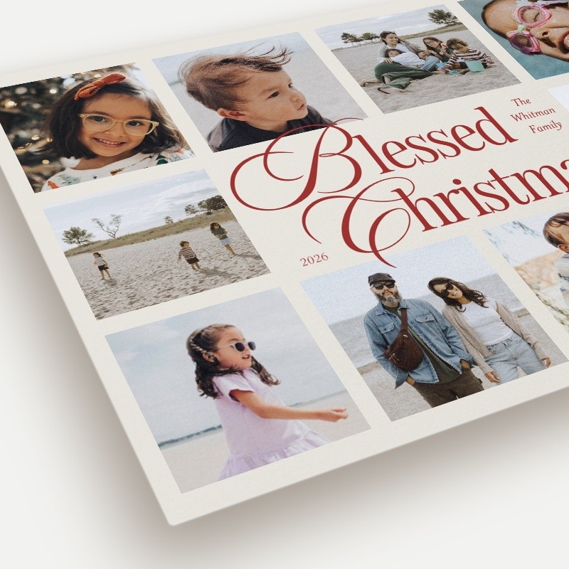 Stacked Script Holiday Card