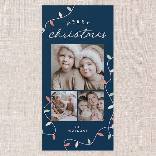 All The Lights 4x8 Blue  Holiday Card