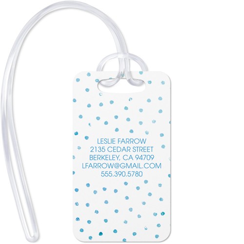 Watercolor Filmstrip Collage 2x3 Blue  Luggage Tag