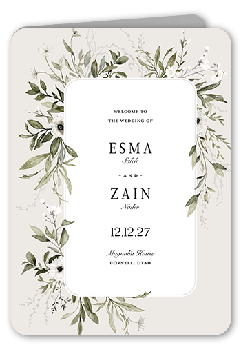 Floral Wedding Programs