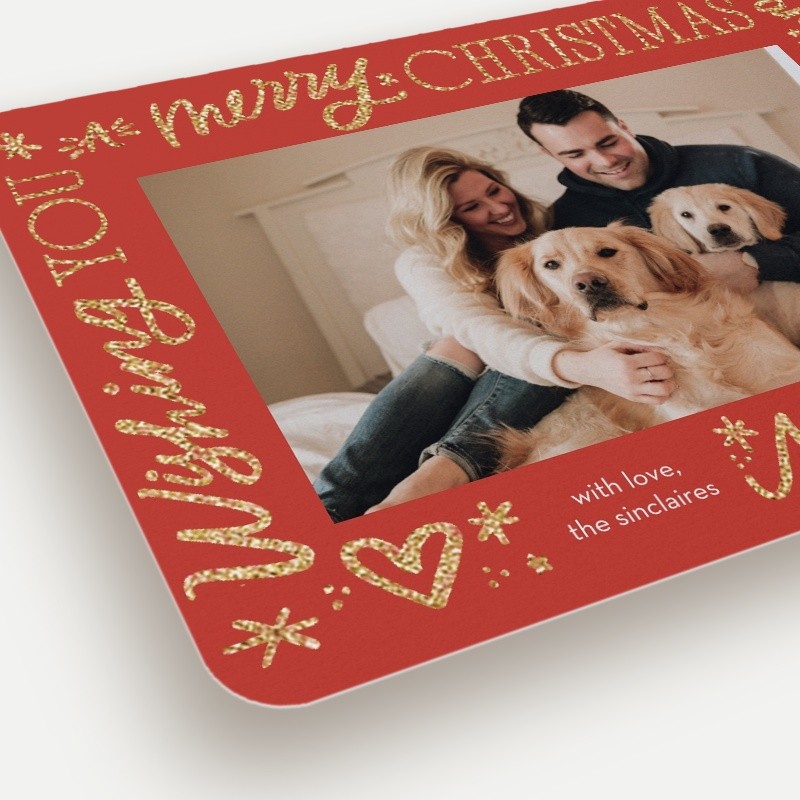 Glitter Greetings Holiday Card