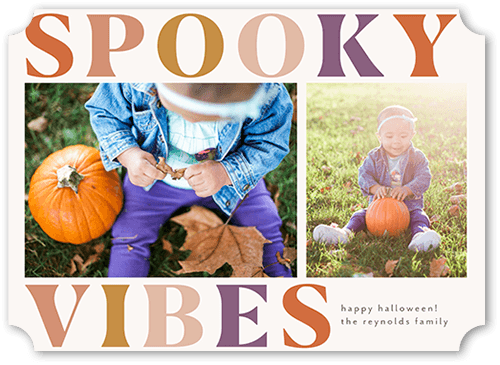 Spooky Vibes 5x7 Gray  Halloween Card