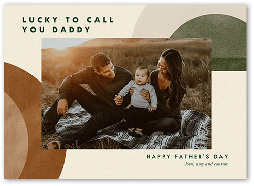 Lucky One 5x7 White  Father's Day Card