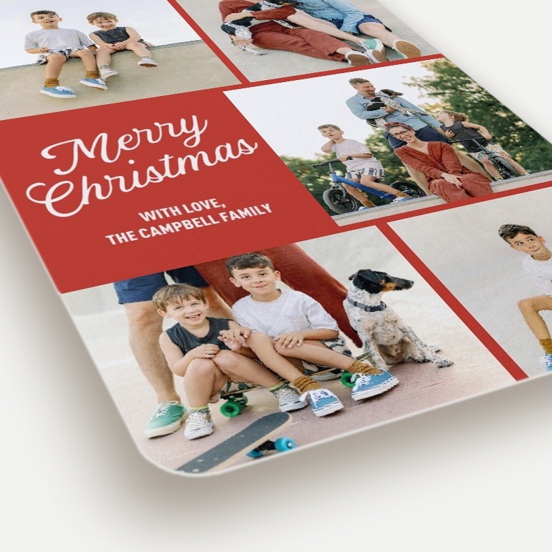Vintage Grid Holiday Card