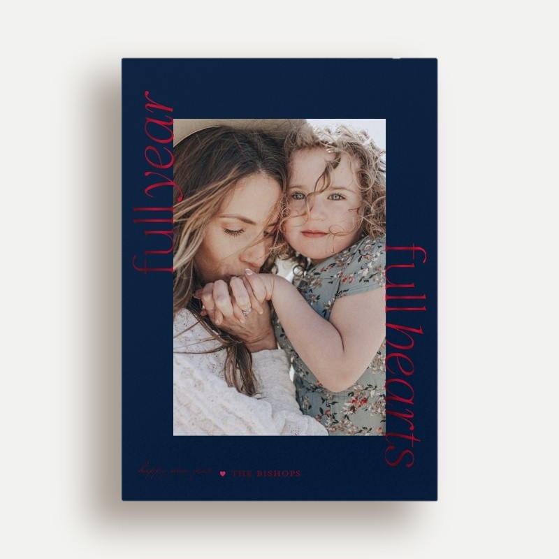 Vertical Script New Year's Card