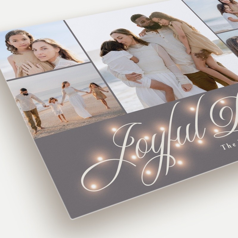 Lights Script Holiday Card