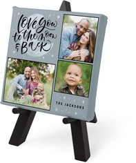 Love You Moon Watercolor Collage