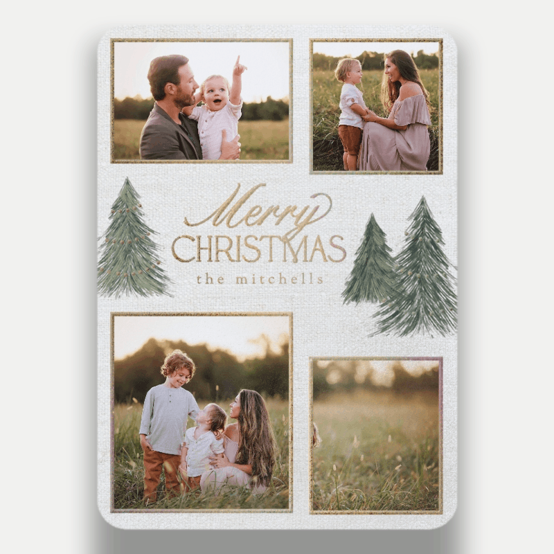 Elegant Pines Holiday Card
