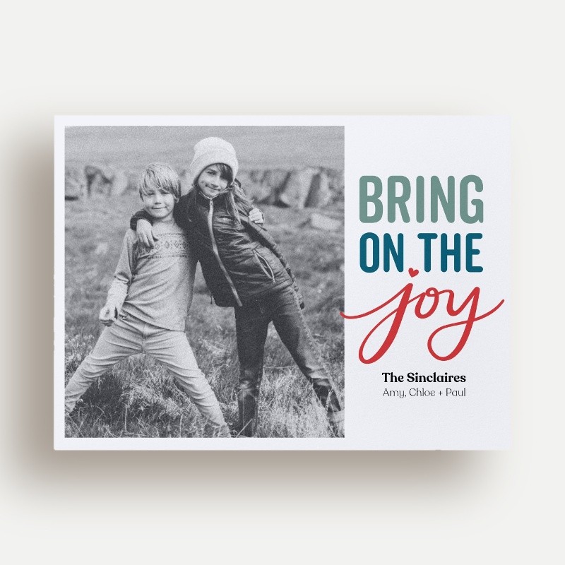 Playful Collage Holiday Card Playful Collage 6x8 White Holiday Card