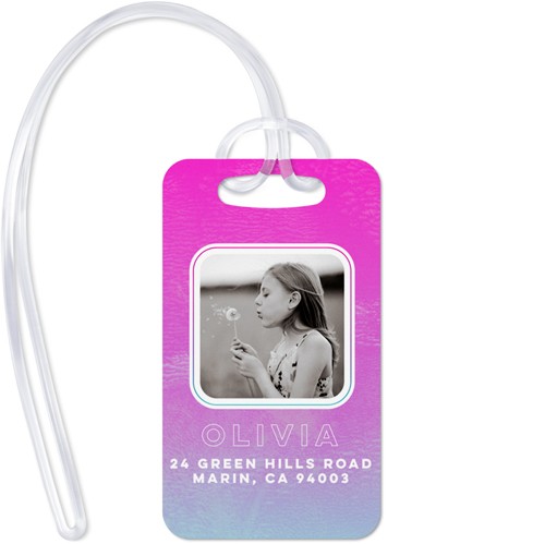 Emoji Good Day 2x3 Purple  Luggage Tag