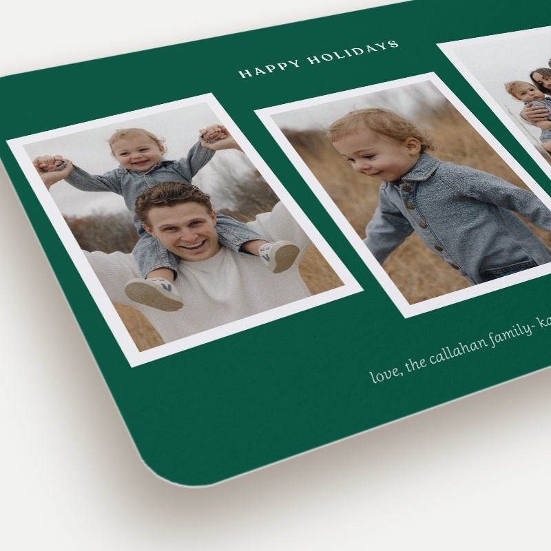 Snapshot Trio Holiday Card