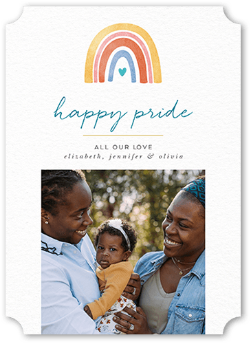 Rainbow Pride 5x7 White  Pride Card