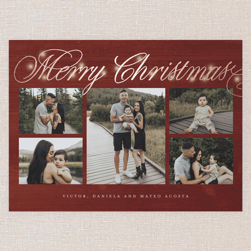 Illuminating Type 6x8 Red  Holiday Card