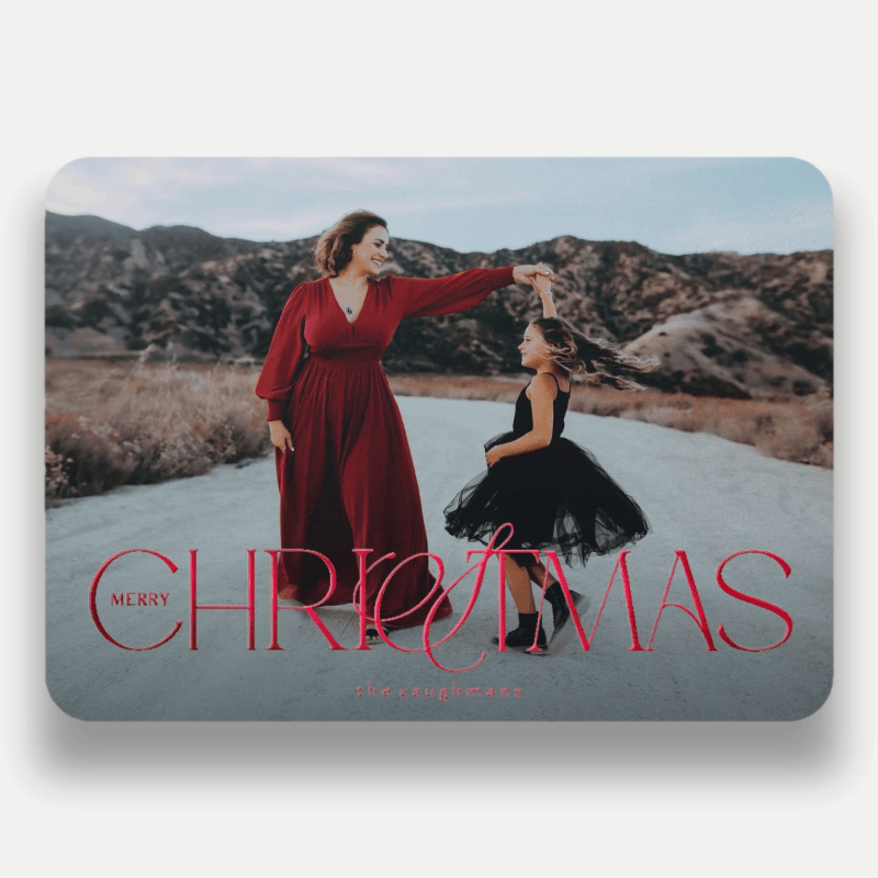 Elegant Flourish Holiday Card