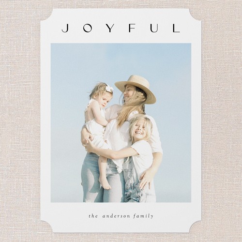 Minimal Magic 5x7 White  Holiday Card