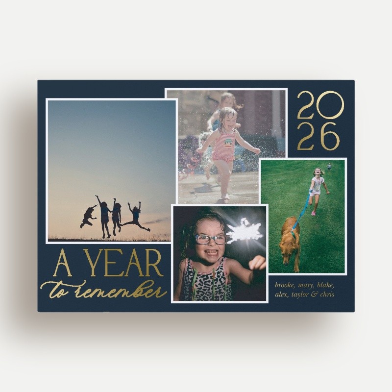 Golden Reflections New Year's Card