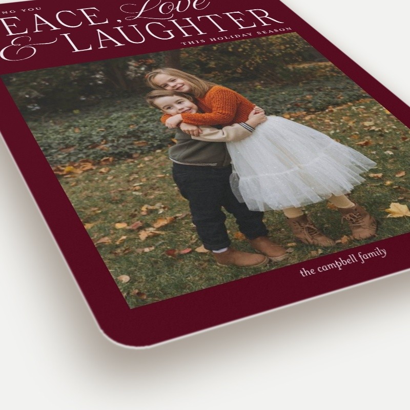 Peace Laughter Holiday Card