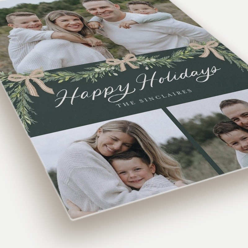 Bowed Garland Holiday Card