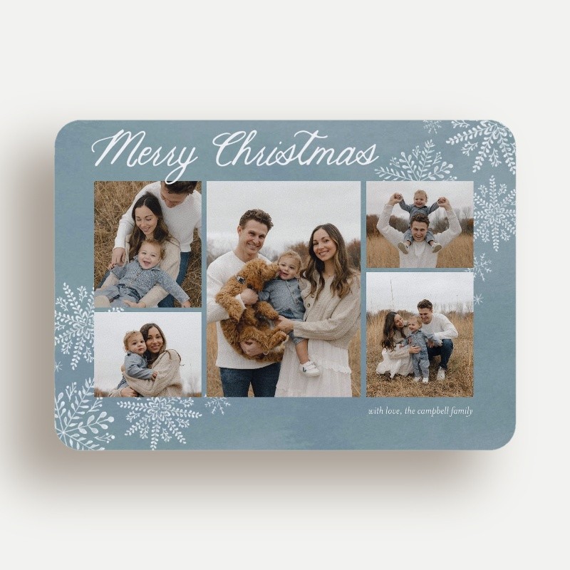 Scattered Snowflakes Holiday Card