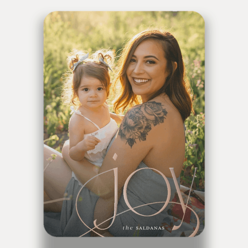 Beaming Joy Holiday Card Beaming Joy 5x7 White Holiday Card