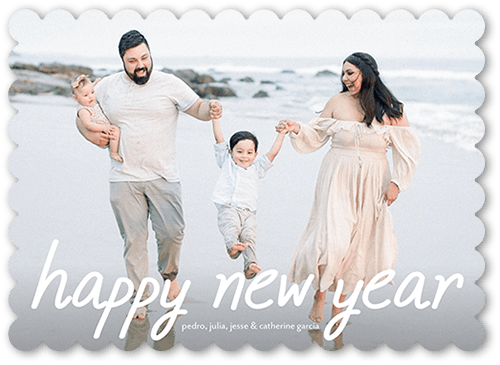 Wholesome Handwriting 5x7 White  Holiday Card