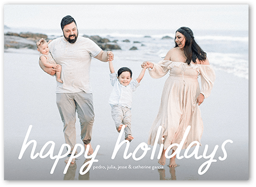 Wholesome Handwriting 5x7 White  Holiday Card