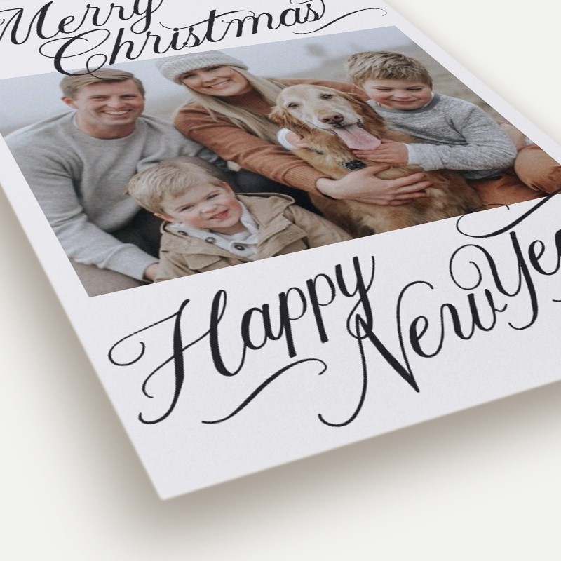 Calligraphy Collage Holiday Card