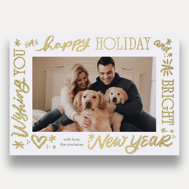 Glitter Greetings Holiday Card